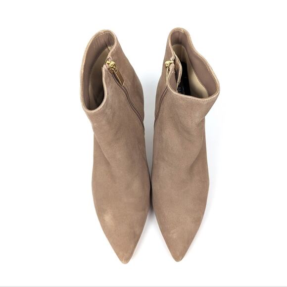 L'Agence Tan Aimee Suede Ankle Classic Boots Size 7.5 - Picture 4 of 10